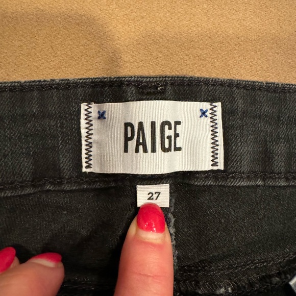 Paige Verdugo Ankle Black Skinny Jeans - Size 27 - Picture 7 of 11